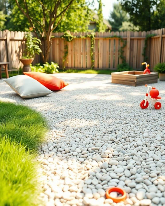 creative gravel play area