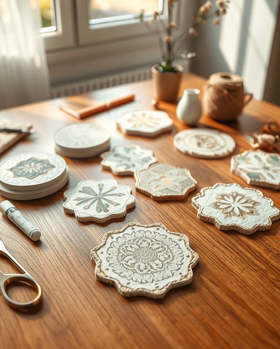 creative handmade paper coasters
