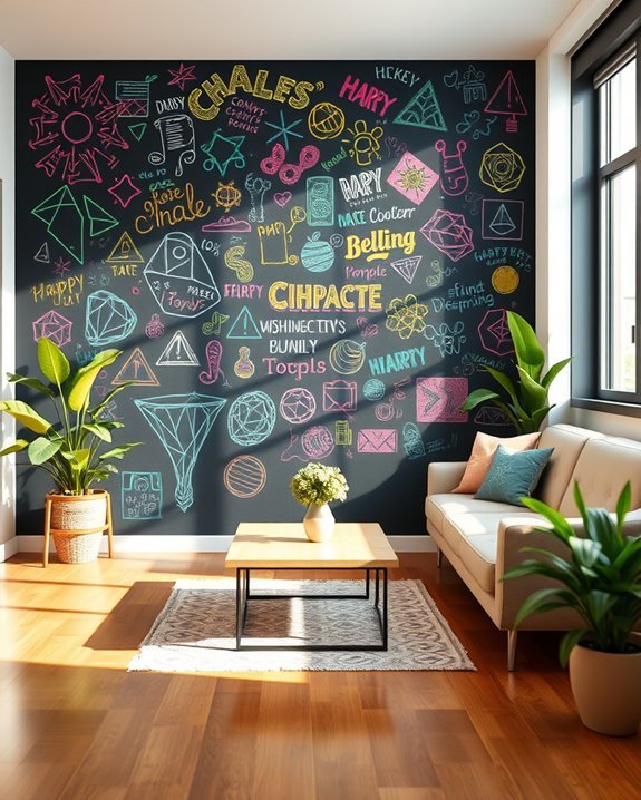 creative interactive chalkboard walls