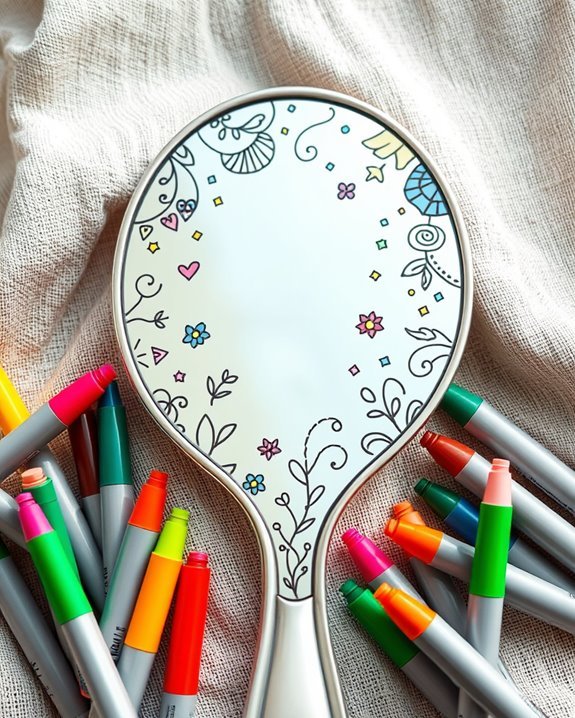 creative mirror doodle design