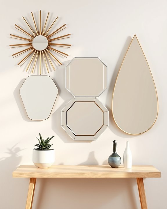 creative mirrors enhance decor