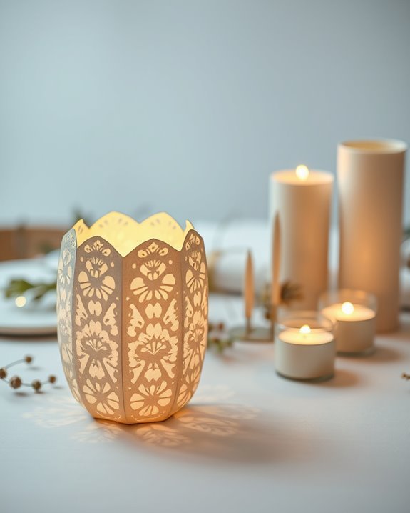creative paper candle holders