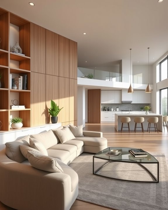 custom shelving and seating