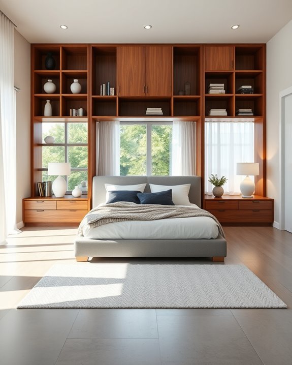 custom shelving and workspace