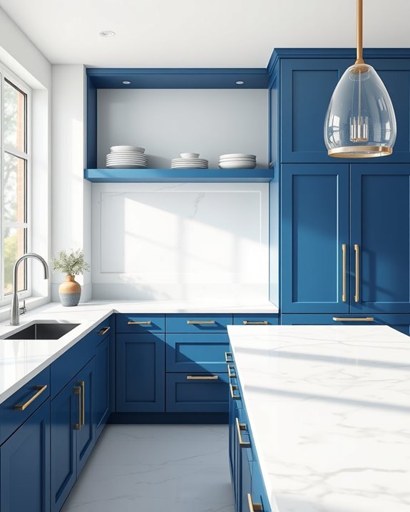 customizable blue cabinet styles
