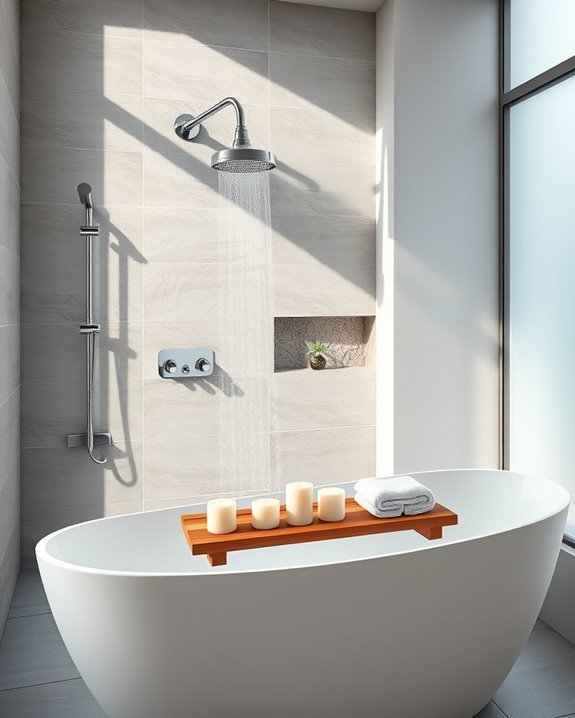 customized dual shower experience