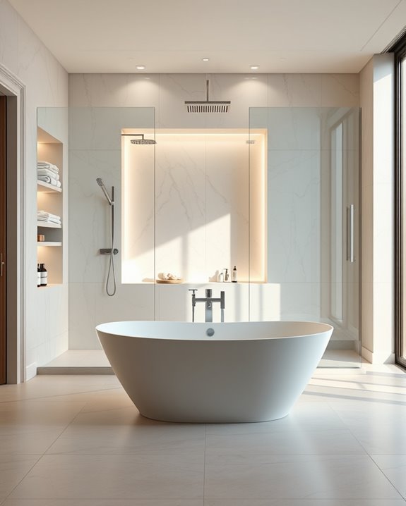 customized luxurious shower niches