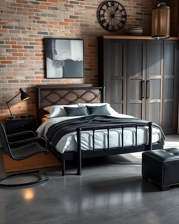 dark furniture for industrial style