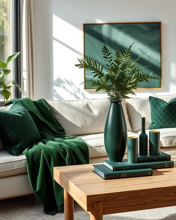 dark green decor enhancements