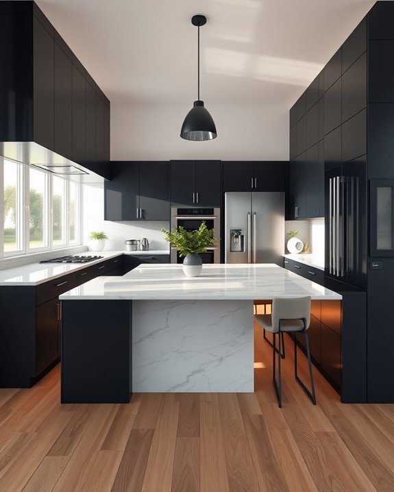 dark grey kitchen elegance