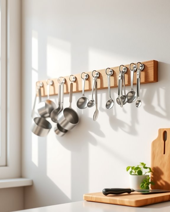 declutter kitchen with hanging tools