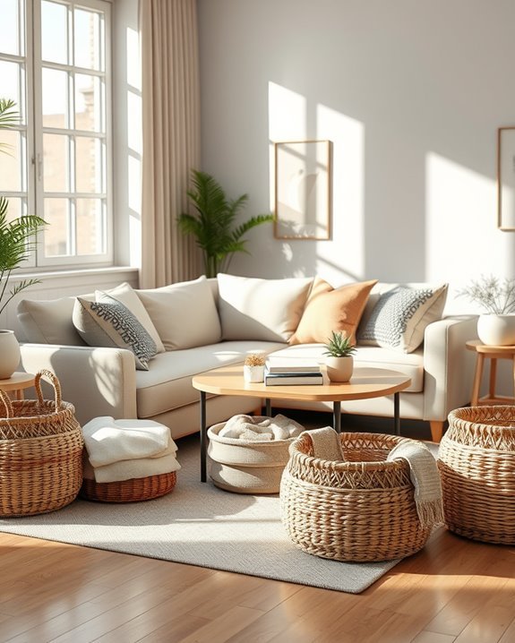 decorative baskets for organization