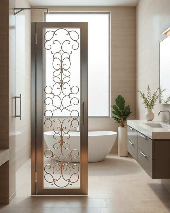 decorative grilles enhance bathrooms