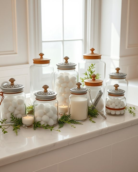 decorative jars enhance organization