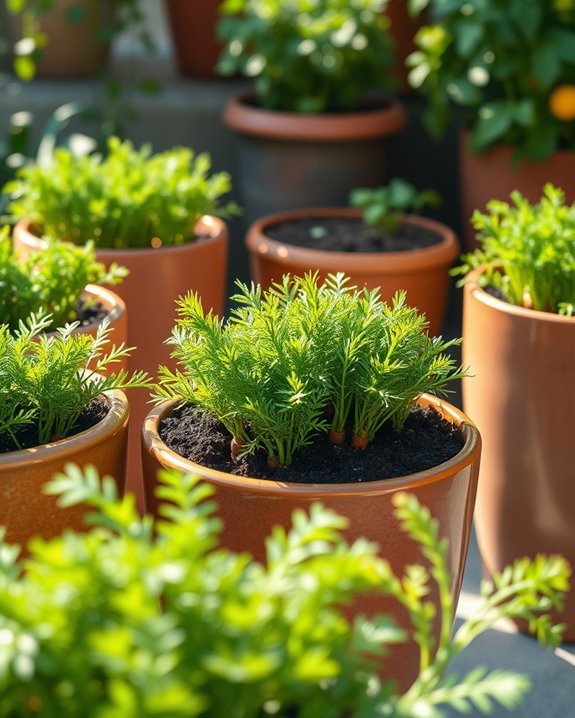 deep containers for carrots
