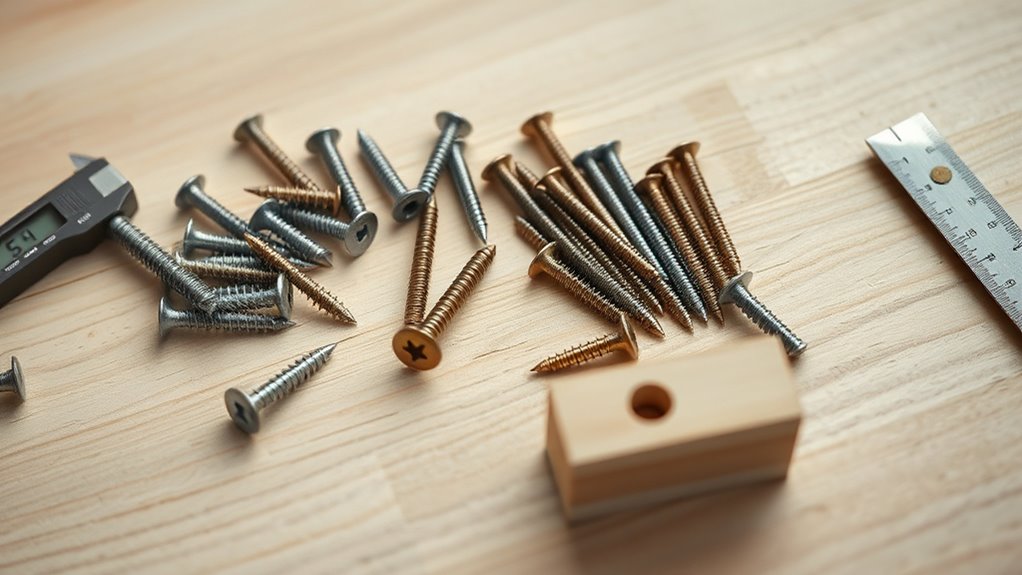 different screws for materials