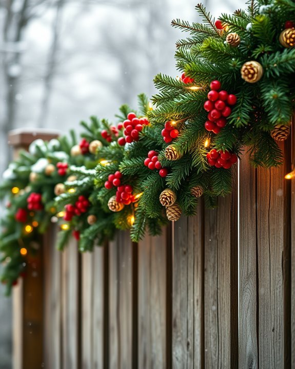 diy festive fence decoration