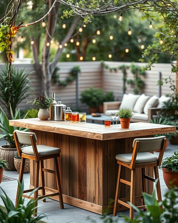diy outdoor bar design
