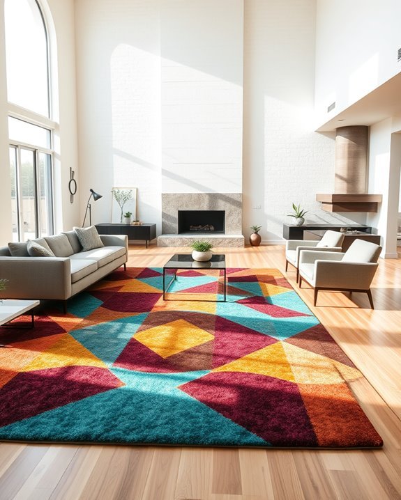 dramatic focal point rug
