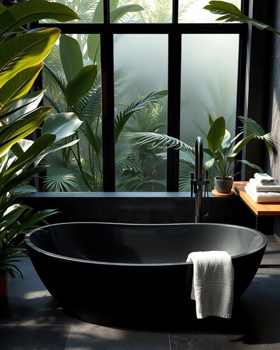 dramatic luxury black bathtub
