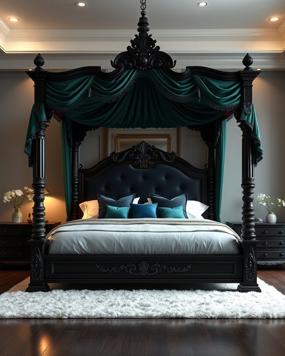 dramatic luxury canopy bed
