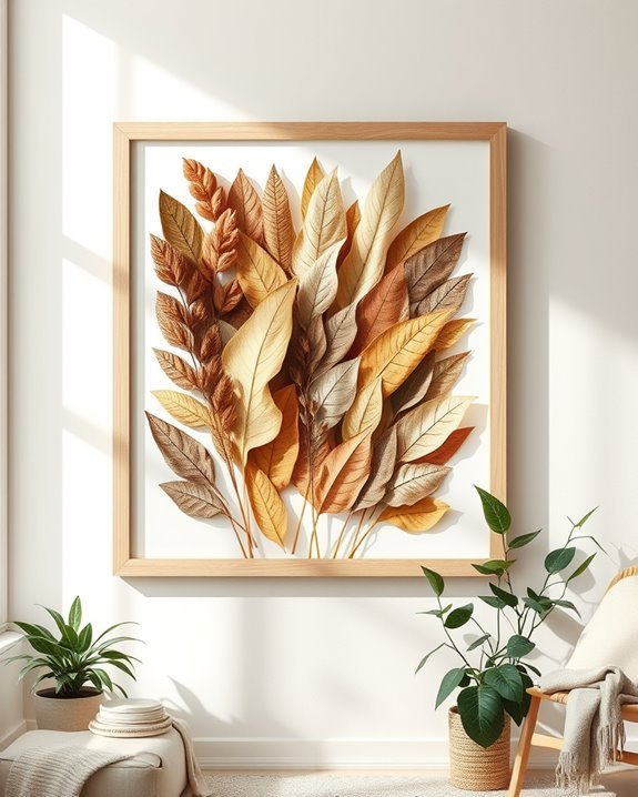dried leaf artistic displays