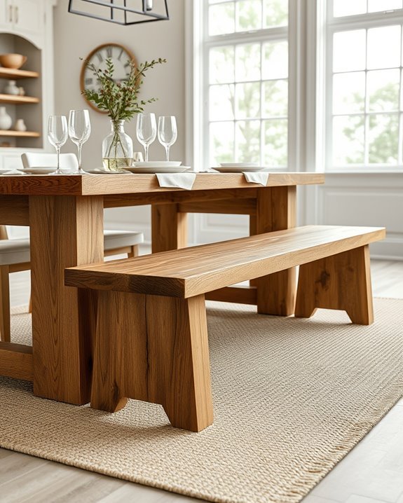 durable rustic dining bench