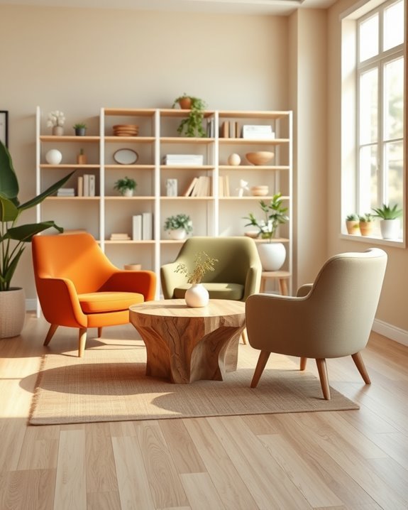 earthy accent chairs enhance aesthetics