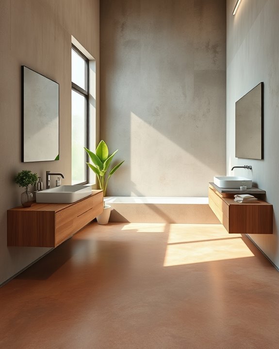 earthy tones for bathrooms