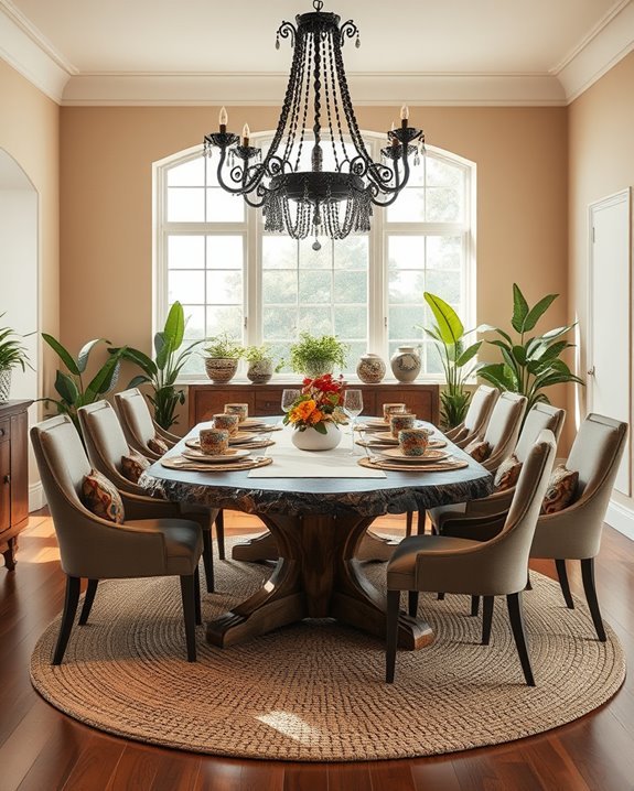 eclectic bohemian dining room