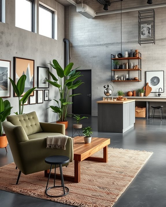 eclectic concrete decor fusion