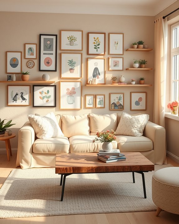 eclectic gallery wall ideas