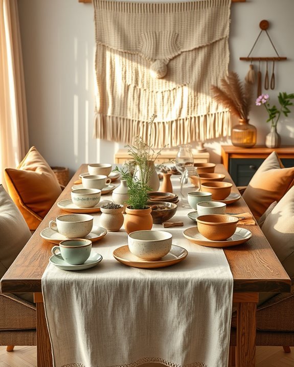 eclectic mix and match dishware
