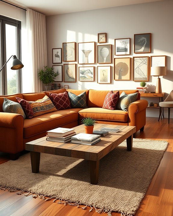 eclectic vintage brown decor