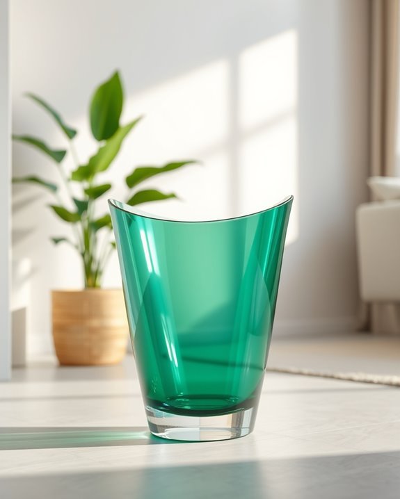 eco friendly glass dustbin