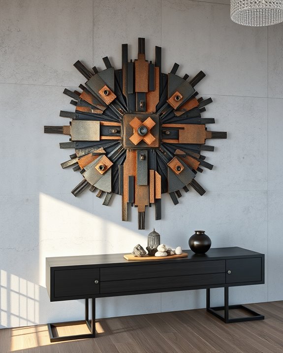 edgy industrial metal decor