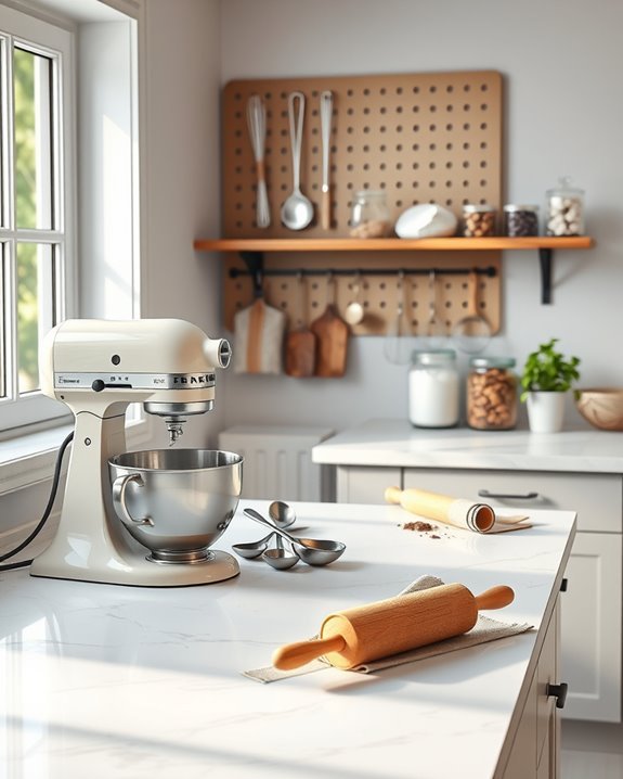 efficient baking workspace setup