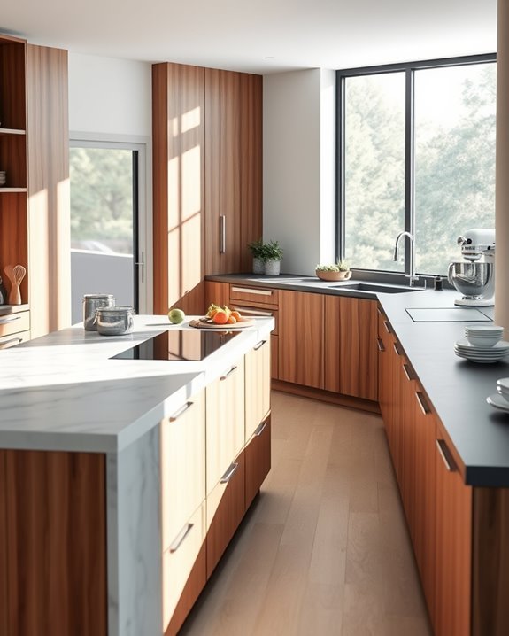 efficient kitchen work zones