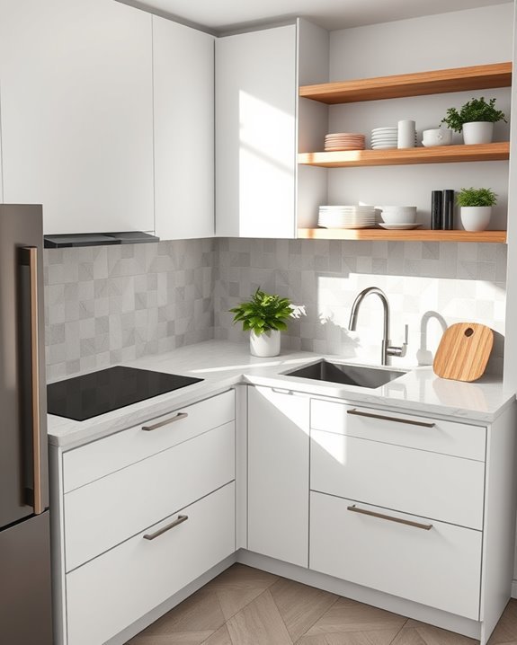 efficient triangular kitchen design