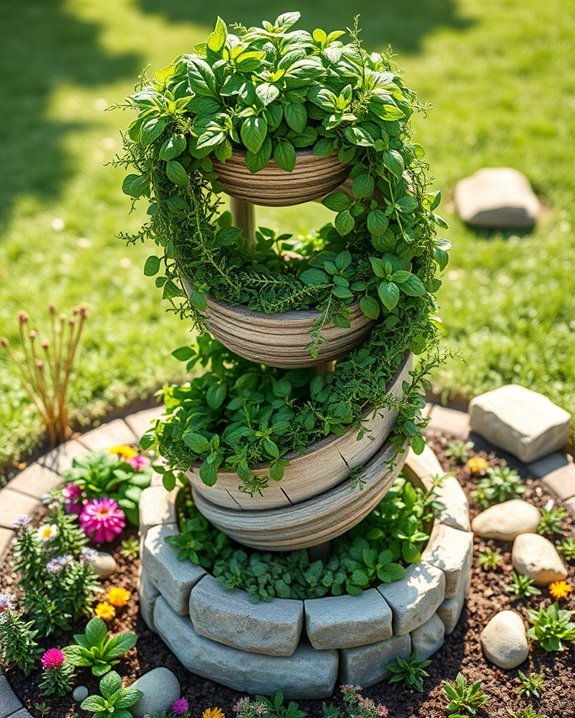 efficient vertical herb gardening