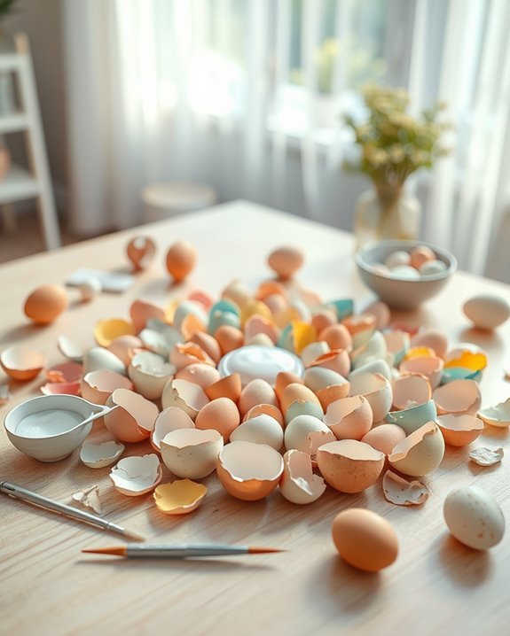 eggshell mosaic art techniques