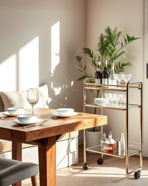 elegant bar cart addition