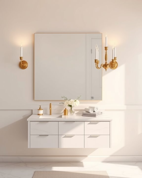 elegant bathroom candelabra decor