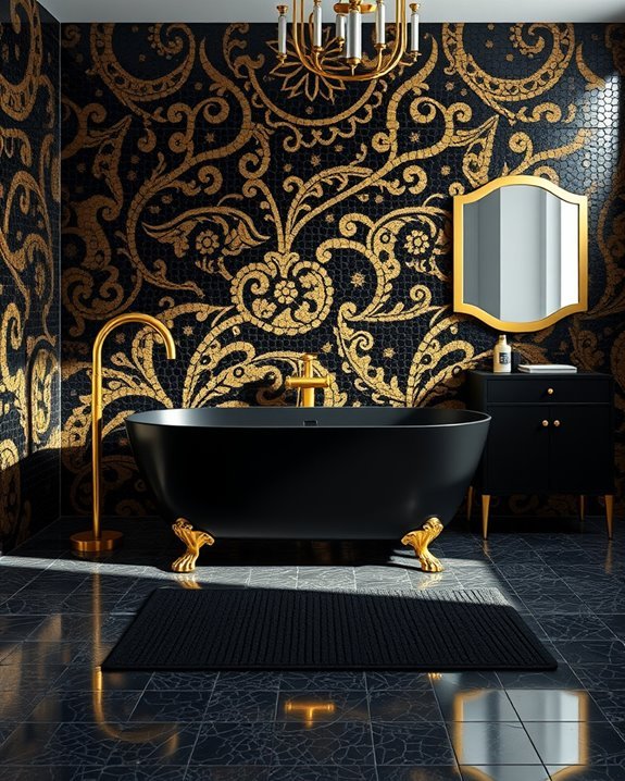 elegant black and gold