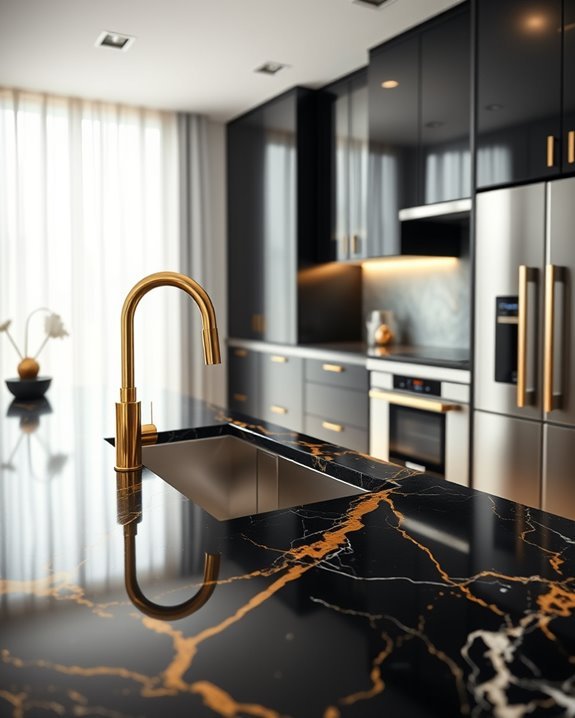 elegant black and gold