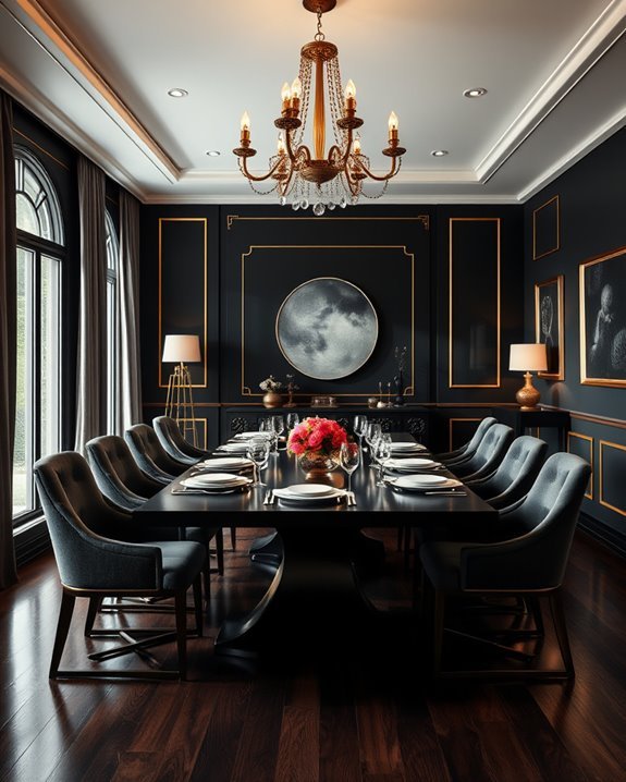 elegant black and gold