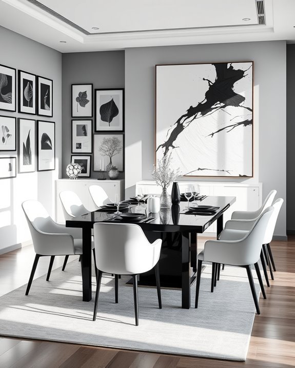 elegant black and white art