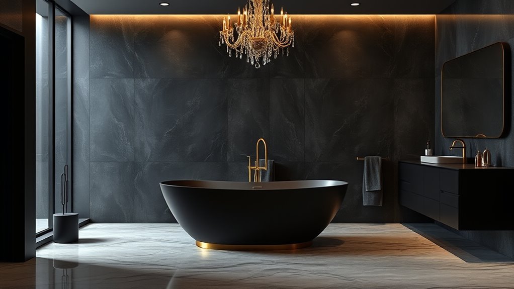 elegant black bathroom designs