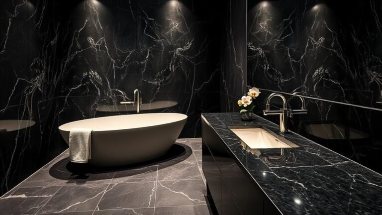 elegant black granite bathrooms