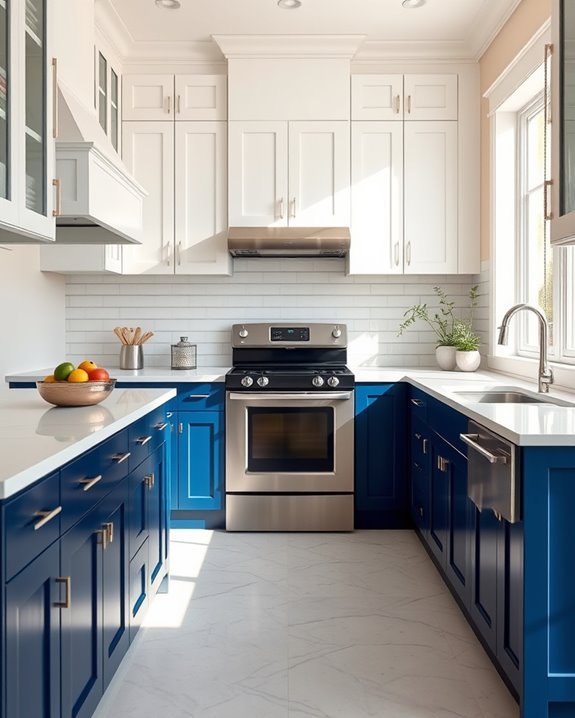elegant blue and white decor